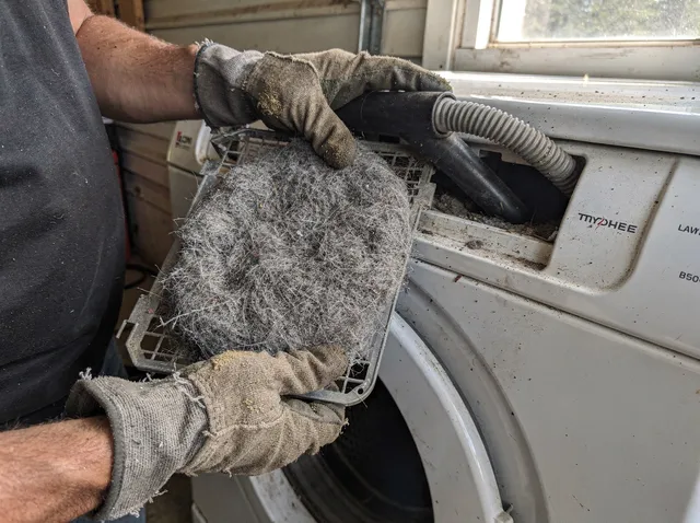 Cleaning Dryer Lint Trap in Baldwin Park, CA